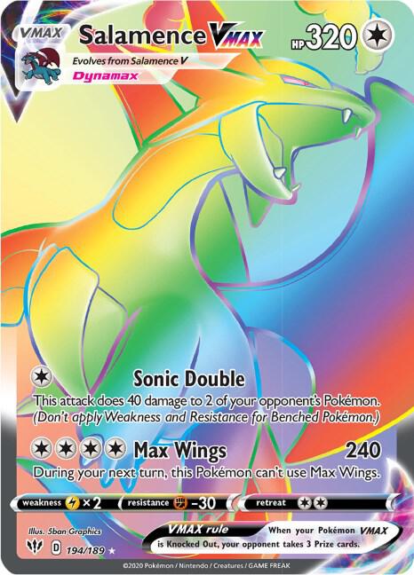 Salamence VMAX Secret 194/189 (SWSH03: Darkness Ablaze)  - Holofoil | Good Games Adelaide SA