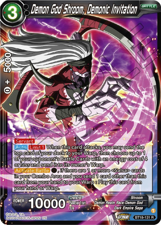 Demon God Shroom, Demonic Invitation (BT18-131) [Dawn of the Z-Legends] | Good Games Adelaide SA