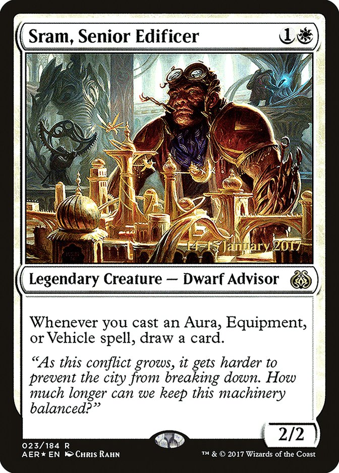 Sram, Senior Edificer [Aether Revolt Promos] | Good Games Adelaide SA
