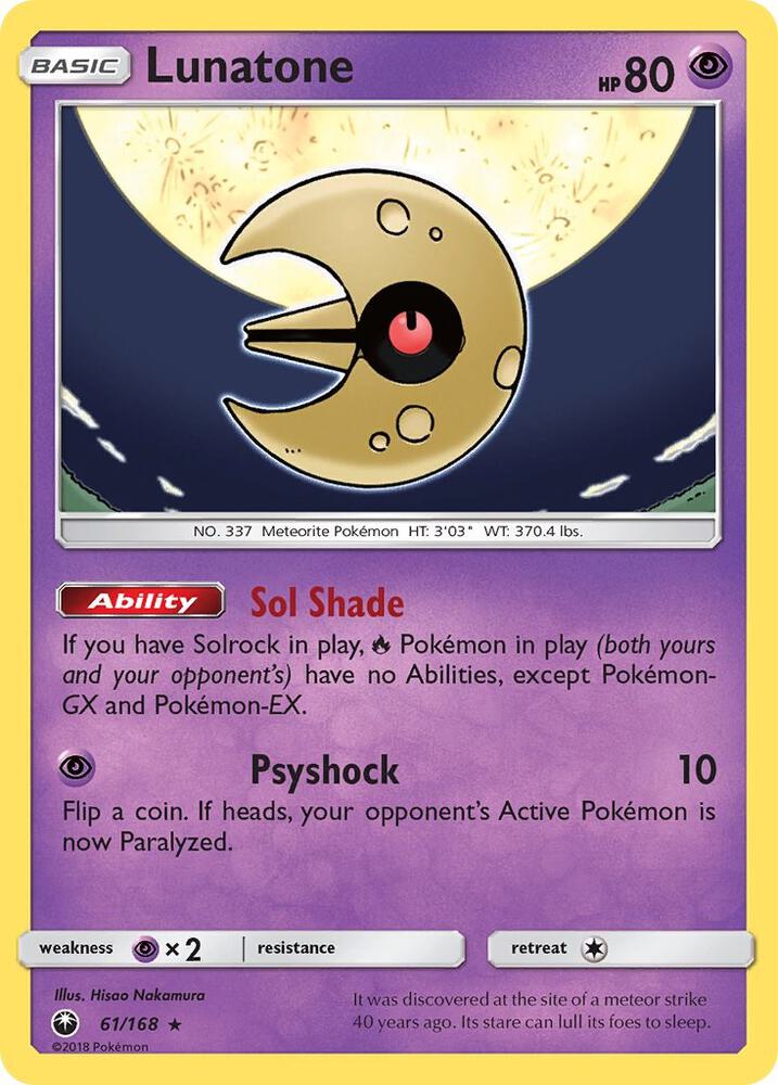 Lunatone 61/168 (SM - Celestial Storm)  - Holofoil | Good Games Adelaide SA