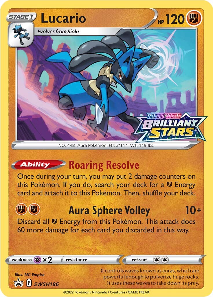 Lucario (SWSH186) (Prerelease Promo) [Sword & Shield: Black Star Promos] | Good Games Adelaide SA