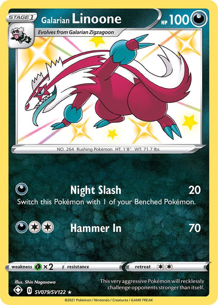 Galarian Linoone SV079/SV122 (Shining Fates: Shiny Vault)  - Holofoil | Good Games Adelaide SA