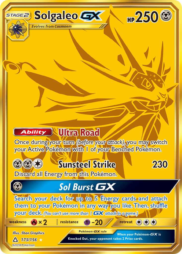 Solgaleo GX (173/156) [Sun & Moon: Ultra Prism] | Good Games Adelaide SA