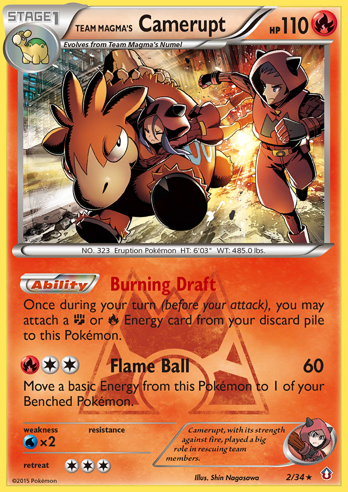 Team Magma's Camerupt (2/34) [XY: Double Crisis] | Good Games Adelaide SA