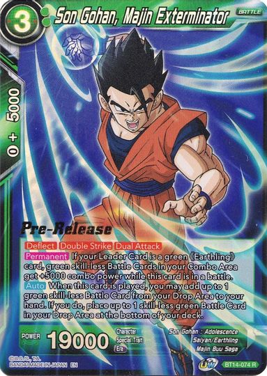 Son Gohan, Majin Exterminator (BT14-074) [Cross Spirits Prerelease Promos] | Good Games Adelaide SA