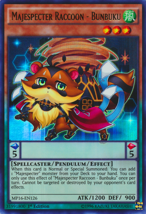 Majespecter Raccoon - Bunbuku [MP16-EN126] Ultra Rare | Good Games Adelaide SA