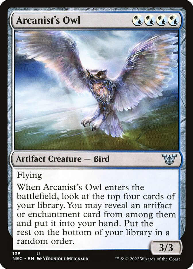 Arcanist's Owl 135 (Commander: Kamigawa: Neon Dynasty)  | Good Games Adelaide SA