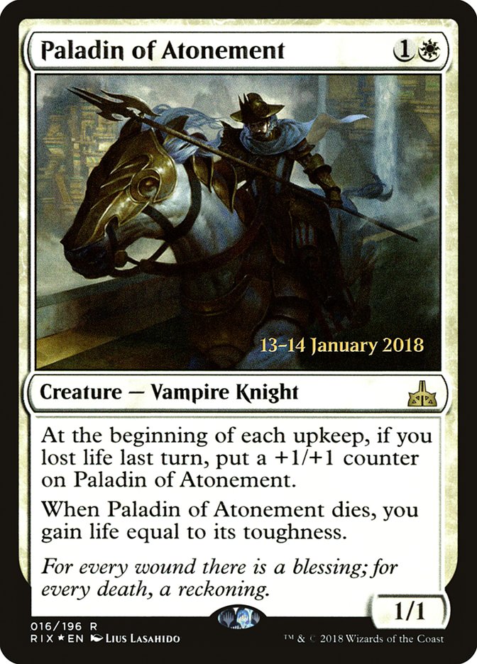 Paladin of Atonement [Rivals of Ixalan Promos] | Good Games Adelaide SA