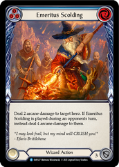 Emeritus Scolding (Blue) [EVR127] (Everfest)  1st Edition Rainbow Foil | Good Games Adelaide SA
