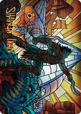 Astor Bearer of Blades Art Card Gold Stamped Signature 68 (Art Series: Dominaria United)  | Good Games Adelaide SA