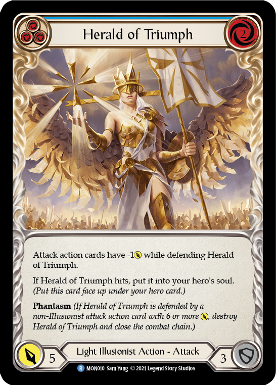 Herald of Triumph (Blue) [MON010] 1st Edition Normal | Good Games Adelaide SA