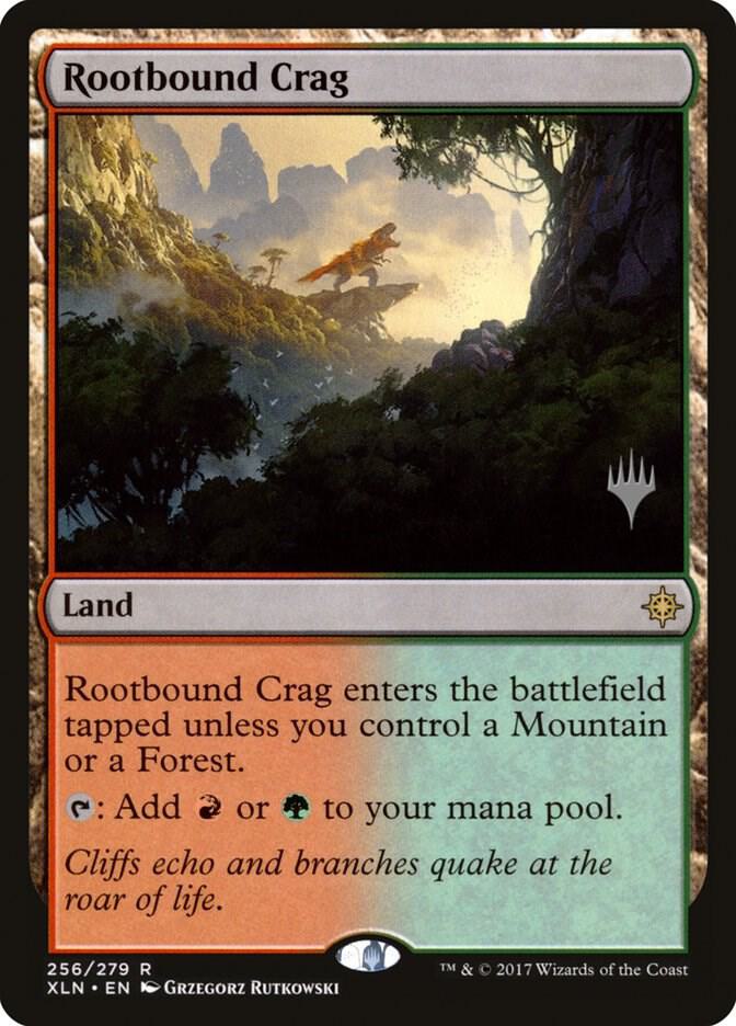 Rootbound Crag 256 (Promo Pack: Core Set 2020)  - Foil | Good Games Adelaide SA