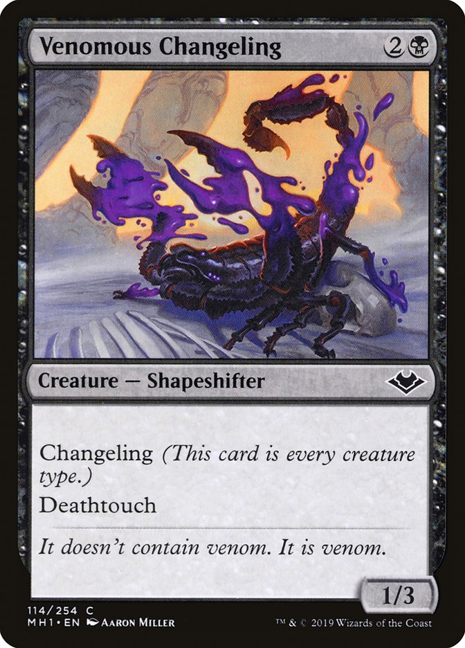 Venomous Changeling 114 (Modern Horizons)  - Foil | Good Games Adelaide SA