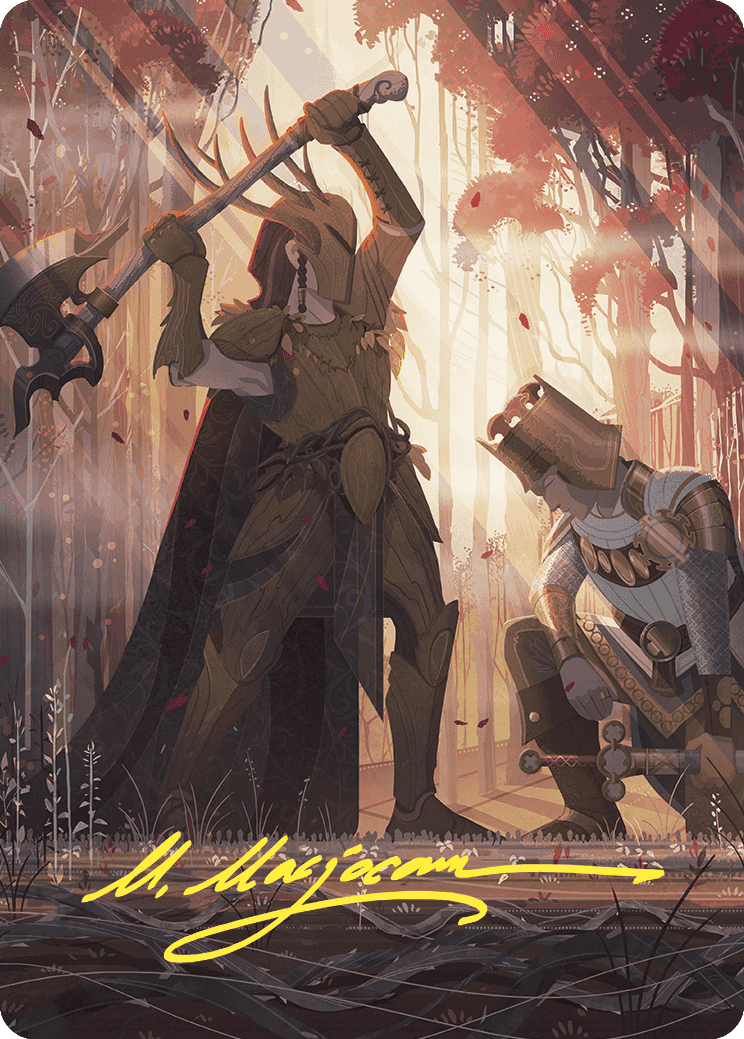 Karmic Justice Art Card (Gold-Stamped Signature) [Wilds of Eldraine Art Series] | Good Games Adelaide SA