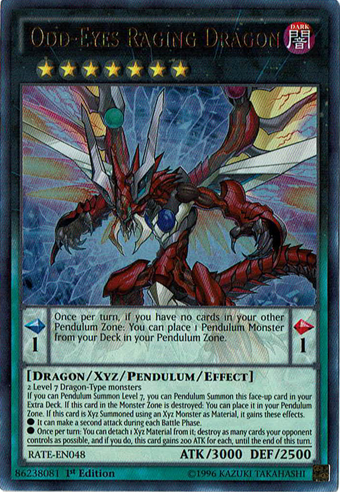 Odd-Eyes Raging Dragon [RATE-EN048] Ultra Rare | Good Games Adelaide SA
