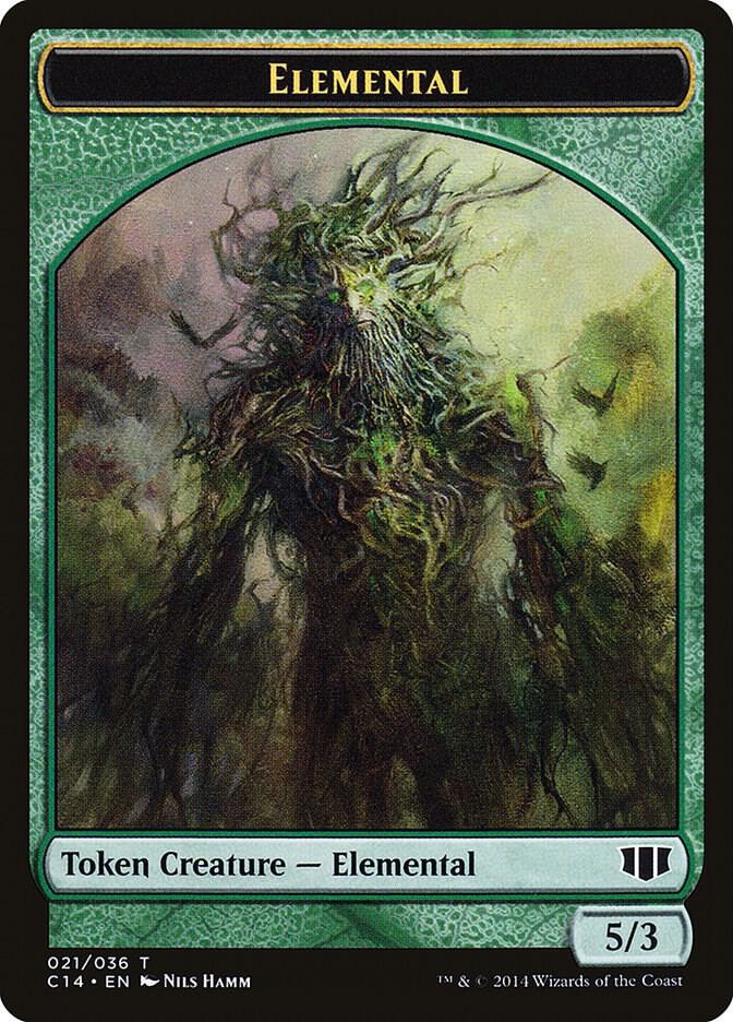 Elemental Beast 019 Double Sided Token 21 // 19 (Commander 2014)  | Good Games Adelaide SA