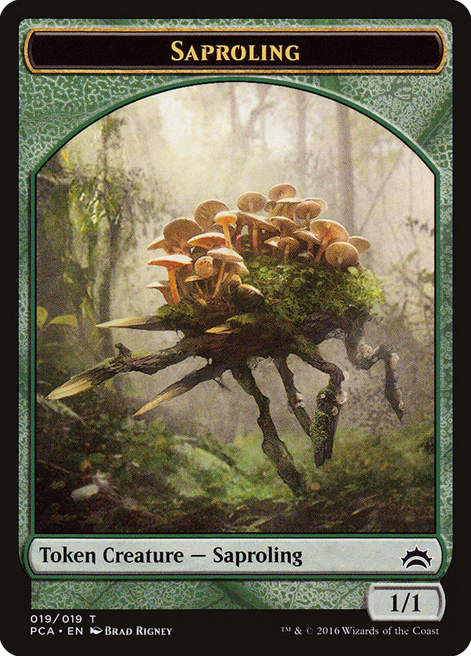 Beast // Saproling Double-sided Token [Planechase Anthology Tokens] | Good Games Adelaide SA