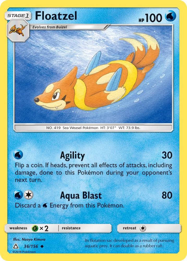 Floatzel 36/156 (SM - Ultra Prism)  | Good Games Adelaide SA