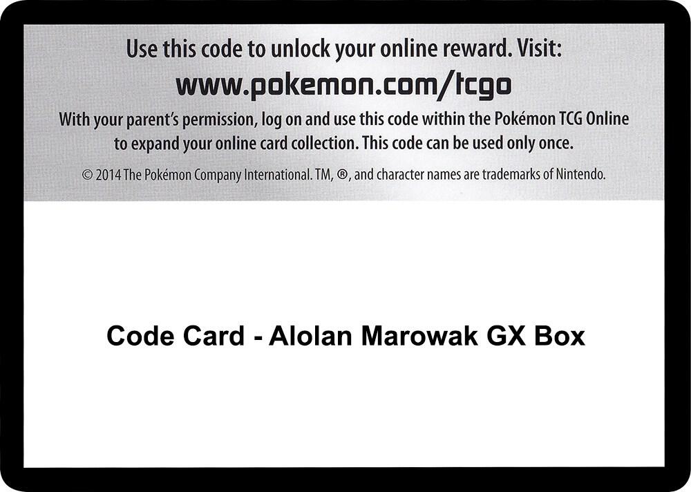Code Card Alolan Marowak GX Box  (SM - Unbroken Bonds)  | Good Games Adelaide SA