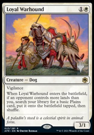 Loyal Warhound (Promo Pack) [Dungeons & Dragons: Adventures in the Forgotten Realms Promos] | Good Games Adelaide SA