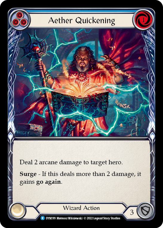 Aether Quickening (Blue) [DYN199] (Dynasty)  Rainbow Foil | Good Games Adelaide SA