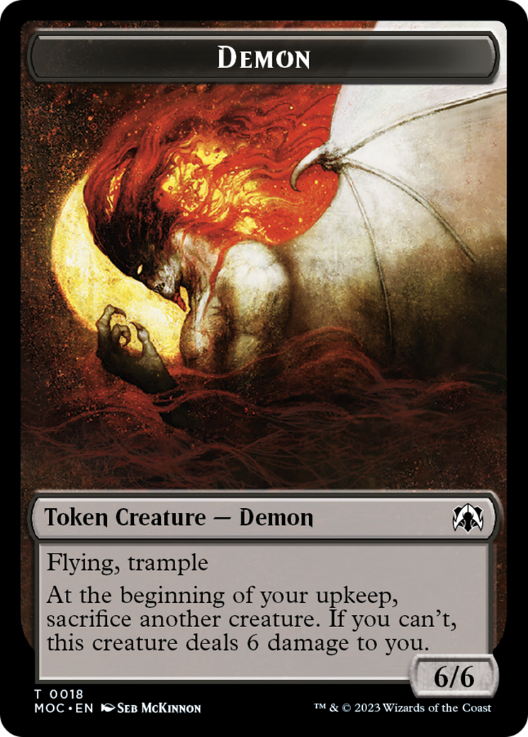 Angel (3) // Demon Double-Sided Token [March of the Machine Commander Tokens] | Good Games Adelaide SA