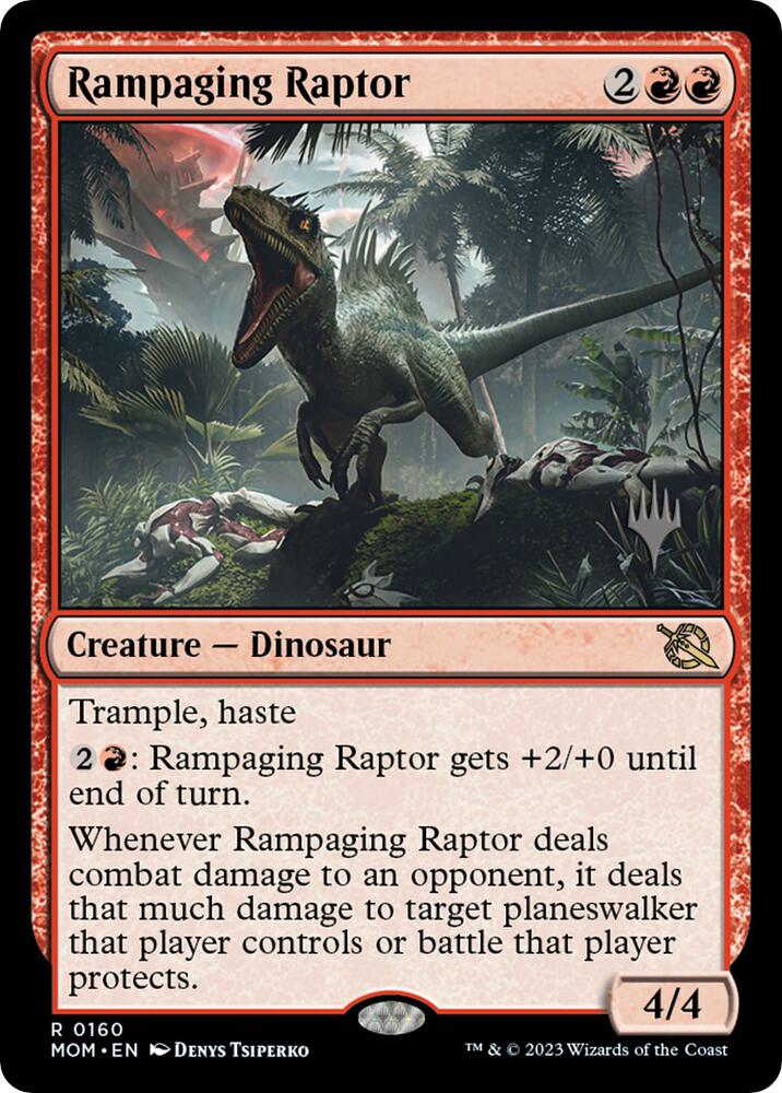 Rampaging Raptor 160 (Promo Pack: March of the Machine)  - Foil | Good Games Adelaide SA