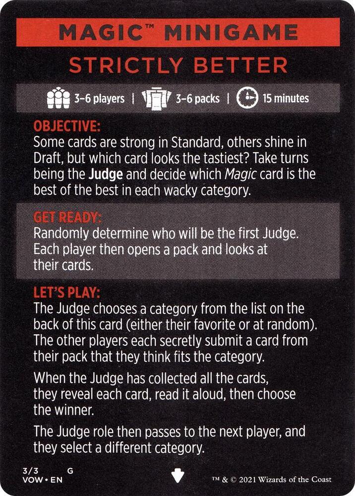 Magic Minigame Strictly Better 3 (Innistrad: Crimson Vow)  | Good Games Adelaide SA