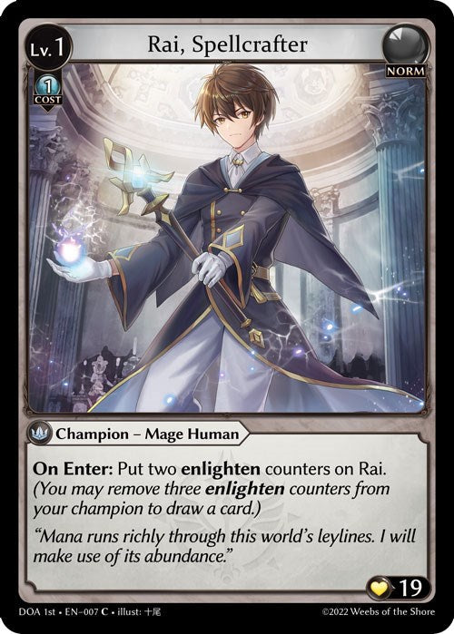 Rai, Spellcrafter (007) [Dawn of Ashes: 1st Edition] | Good Games Adelaide SA