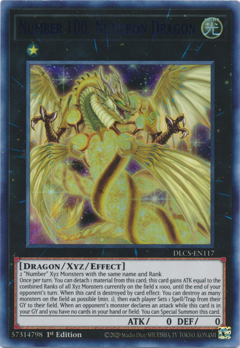 Number 100: Numeron Dragon (Blue) [DLCS-EN117] Ultra Rare | Good Games Adelaide SA