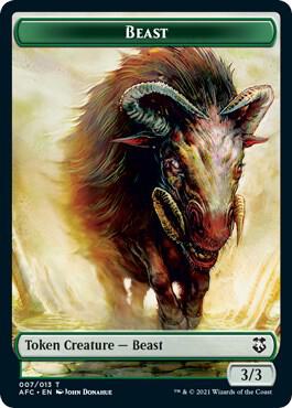 Beast Dragon Spirit Double Sided Token 7 // 9 (Commander: Adventures in the Forgotten Realms)  | Good Games Adelaide SA