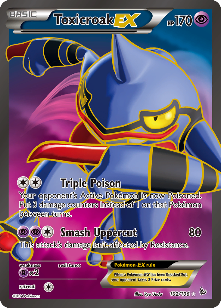 Toxicroak EX (102/106) [XY: Flashfire] | Good Games Adelaide SA