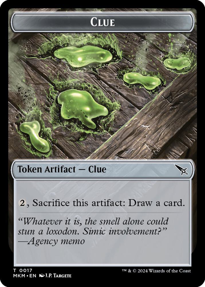 Clue 0017 A 0044 Double Sided Token 17 // 44 (Murders at Karlov Manor)  - Foil | Good Games Adelaide SA
