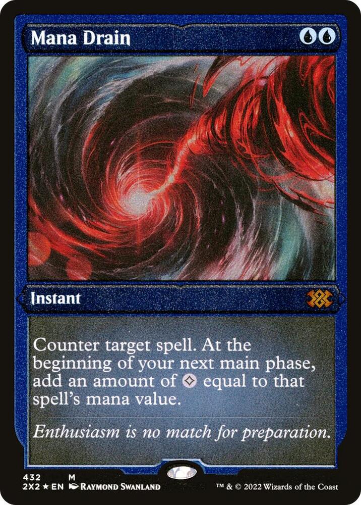 Mana Drain Foil Etched 432 (Double Masters 2022)  - Foil | Good Games Adelaide SA