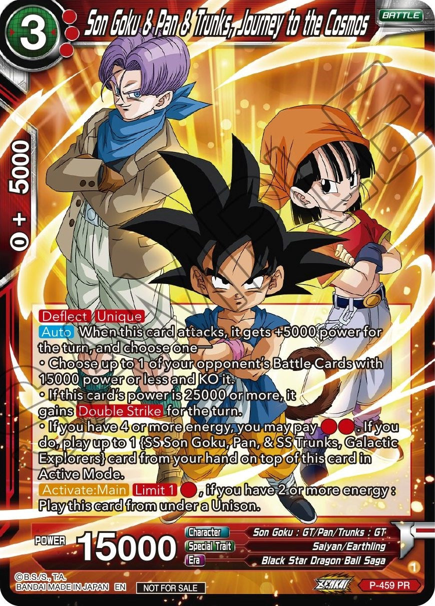 Son Goku & Pan & Trunks, Journey to the Cosmos (Z03 Dash Pack) (P-459) [Promotion Cards] | Good Games Adelaide SA