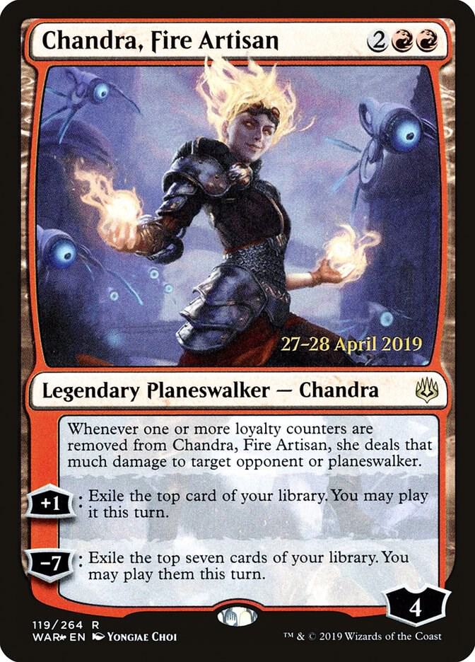 Chandra Fire Artisan 119 (Prerelease Cards)  - Foil | Good Games Adelaide SA