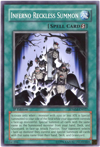 Inferno Reckless Summon [SDMM-EN027] Common | Good Games Adelaide SA
