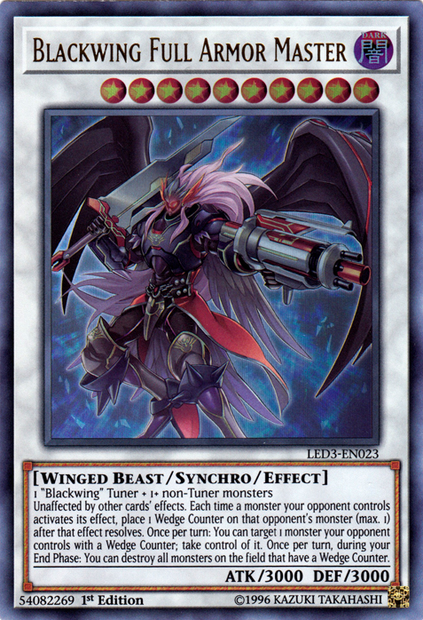 Blackwing Full Armor Master [LED3-EN023] Ultra Rare | Good Games Adelaide SA