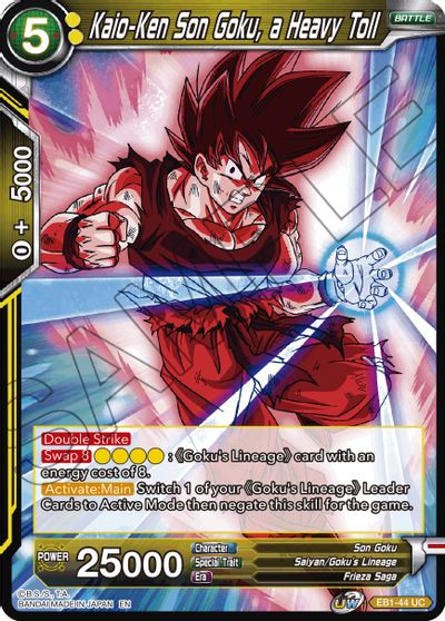 Kaio-Ken Son Goku, a Heavy Toll (EB1-44) [Battle Evolution Booster] | Good Games Adelaide SA