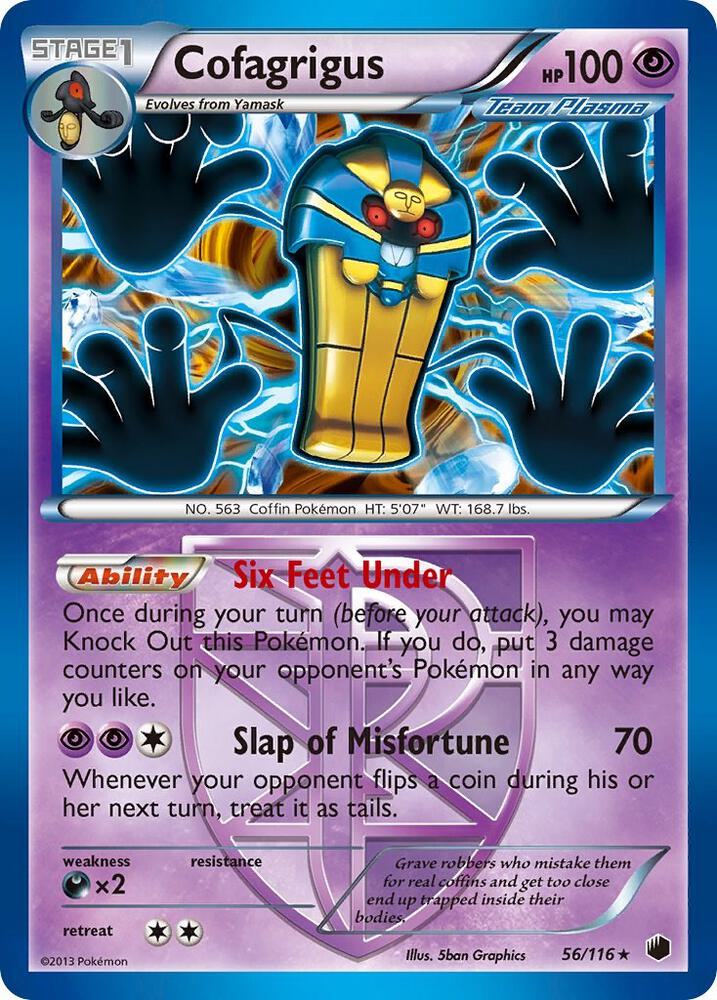 Cofagrigus Team Plasma 56 56/116 (Plasma Freeze)  - Reverse Holofoil | Good Games Adelaide SA