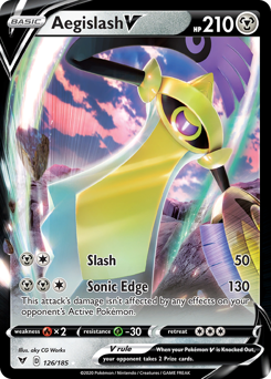 Aegislash V (126/185) [Sword & Shield: Vivid Voltage] | Good Games Adelaide SA