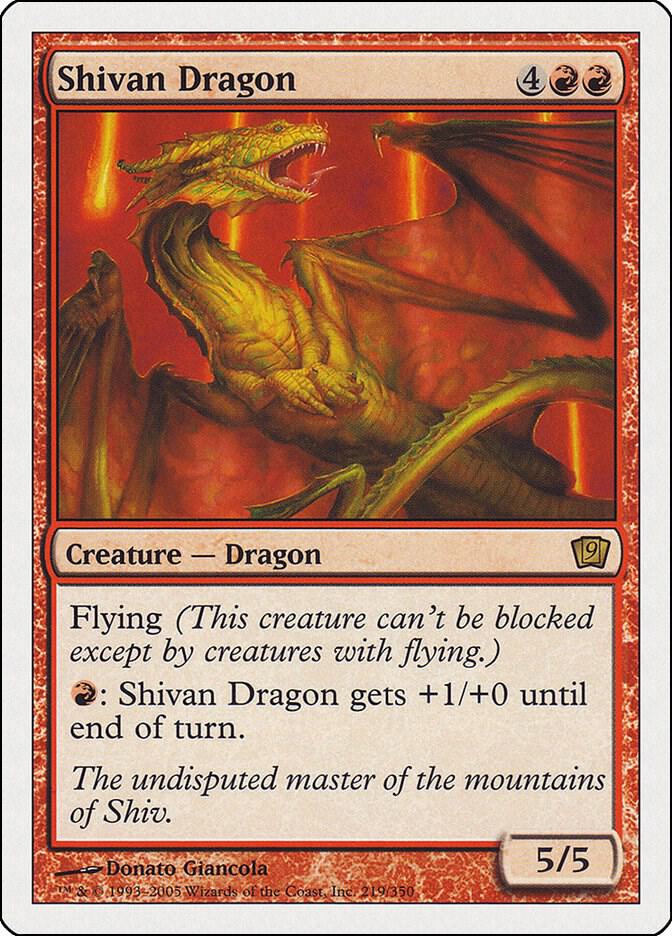 Shivan Dragon 219 (9th Edition)  | Good Games Adelaide SA