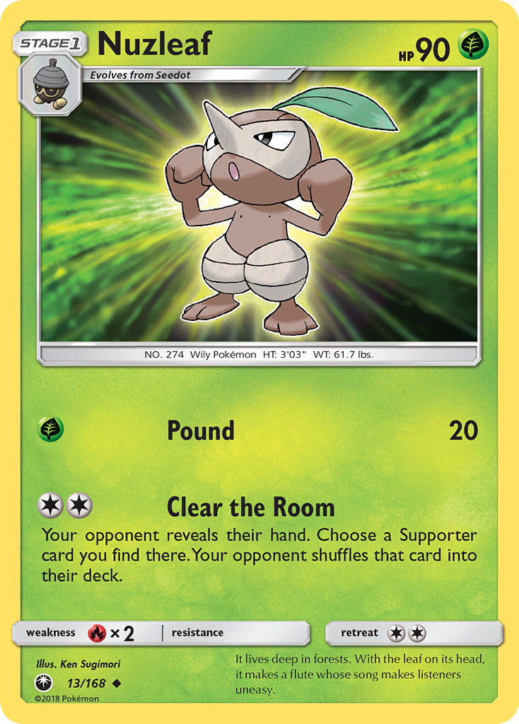 Nuzleaf (13/168) [Sun & Moon: Celestial Storm] | Good Games Adelaide SA
