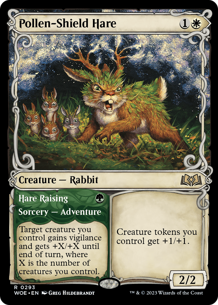 Pollen-Shield Hare // Hare Raising (Promo Pack) [Wilds of Eldraine Promos] | Good Games Adelaide SA