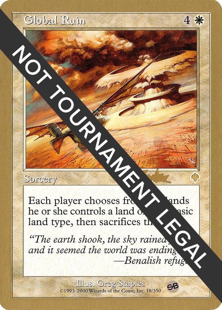Global Ruin 2002 Brian Kibler INV SB  (World Championship Decks)  | Good Games Adelaide SA