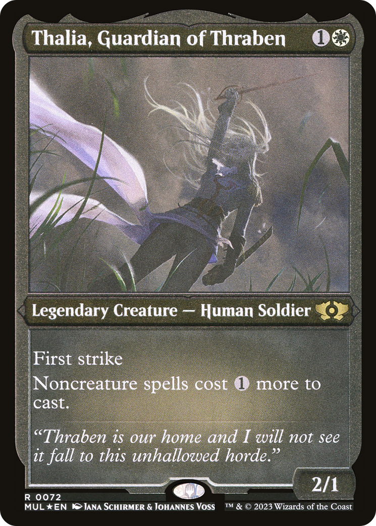 Thalia, Guardian of Thraben (Foil Etched) [Multiverse Legends] | Good Games Adelaide SA