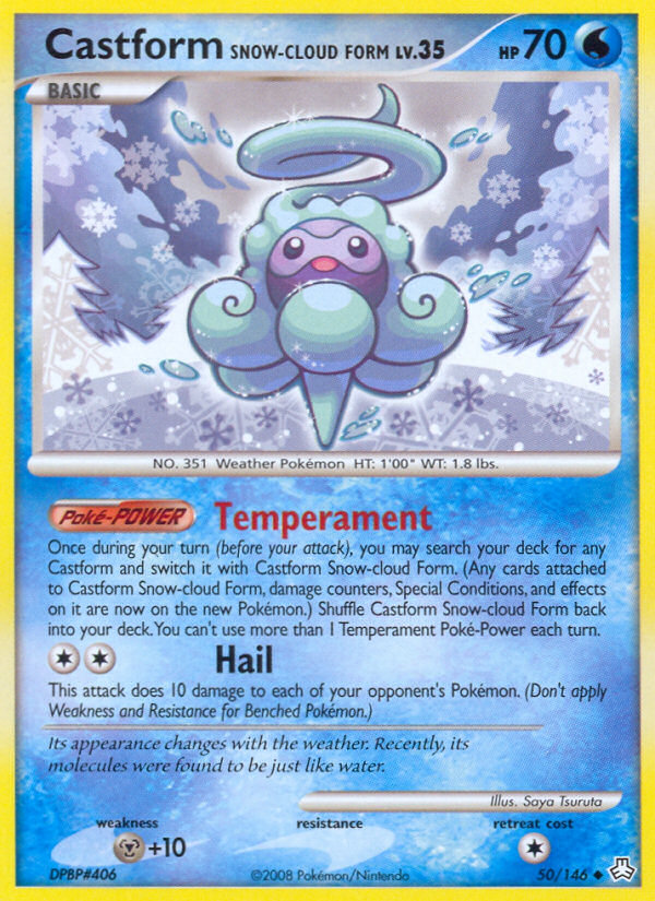 Castform Snow-cloud Form (50/146) [Diamond & Pearl: Legends Awakened] | Good Games Adelaide SA