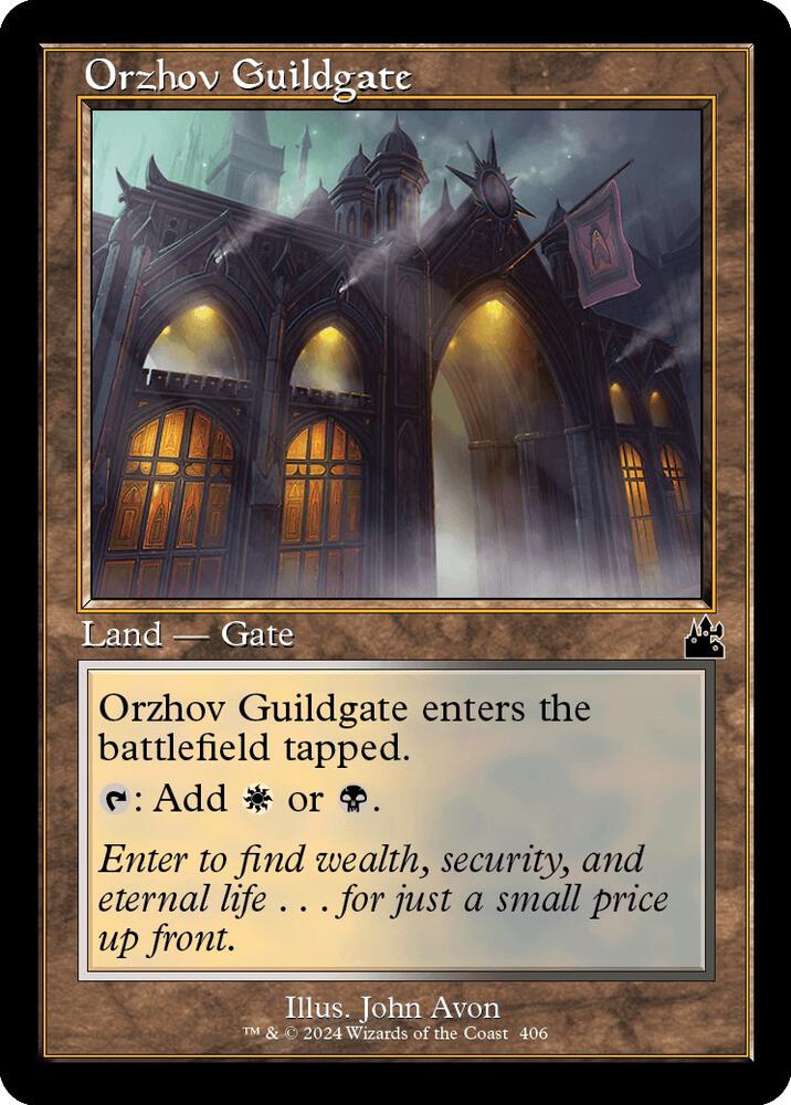 Orzhov Guildgate 406 (Ravnica Remastered)  - Foil | Good Games Adelaide SA