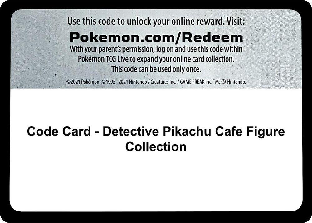 Code Card Detective Pikachu Cafe Figure Collection  (Detective Pikachu)  | Good Games Adelaide SA