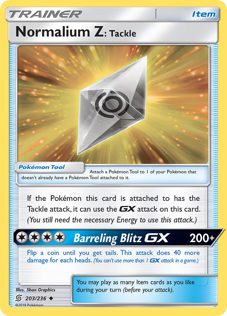 Normalium Z: Tackle (203/236) [Sun & Moon: Unified Minds] | Good Games Adelaide SA